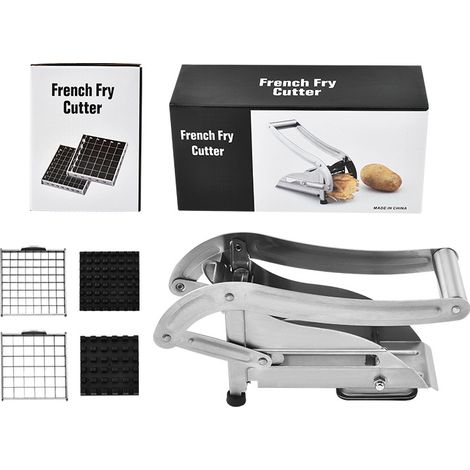 Cortador profesional de patatas fritas, cortador de patatas de acero inoxidable para patatas fritas, zanahorias, pepinos, cebollas y boniatos.
