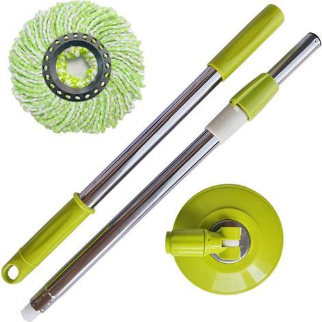 Pièces de Rechange pour Balai Rotatif à 360 Degrés pour Nettoyage de , Ensemble D'Outils de Nettoyage, Vert (1/4)