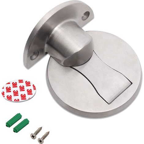 Stoppe-porte Magnetique - Acier Inoxydable SUS304 - Fixation Sans Perçage avec Adhésif 3M ou Vis - Hauteur d'Entrefer 6 à 15 mm - 1 Pièce (1/5)
