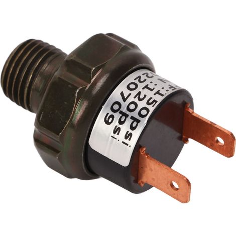 Interrupteur de régulation de pression pour compresseur d'air, vanne en acier inoxydable, pièce de rechange pour klaxons de train, 120-150 PSI (1/5)