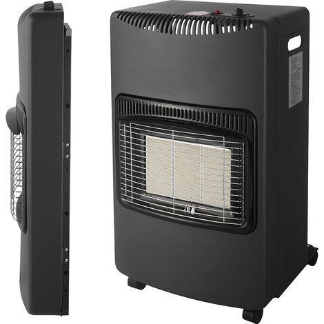 Poele à gaz pliable 4,2KW Pliable Noir Brûleur céramique Infrarouge Allumage Piezo Chauffage d'appoint gaz INTEC (1/5)