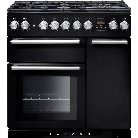 Gemischter kochherd 140l 5 flammen schwarz/chrom - Falcon - NEX90DFBLCEU