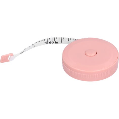 Mètre ruban souple de 1,5 m pour couture, mini mètre ruban pour la mesure du corps des filles à des fins médicales, rose (1/5)
