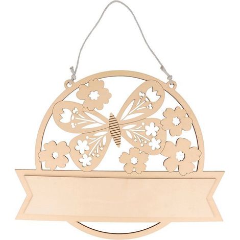 Décoration murale en bois printemps (1/2)