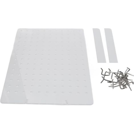 Présentoir acrylique transparent pour bijoux, panneau perforé mural pour boucles d'oreilles, support d'organisation créatif, grille d'exposition pour salon artisanal (1/5)