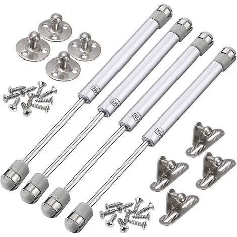 4 pièces Ressorts à Gaz 100N Charnières Hydrauliques Piston Amortisseur Mobilier Vérin Pneumatique pour Armoire Cuisine Porte Relevable Meubles de Cuisine (1/5)