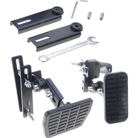 Extensions de pédales réglables en longueur et angles pour conduite courte de voiture, karts et jouets pour améliorer la conduite en acier et caoutchouc (1/5)