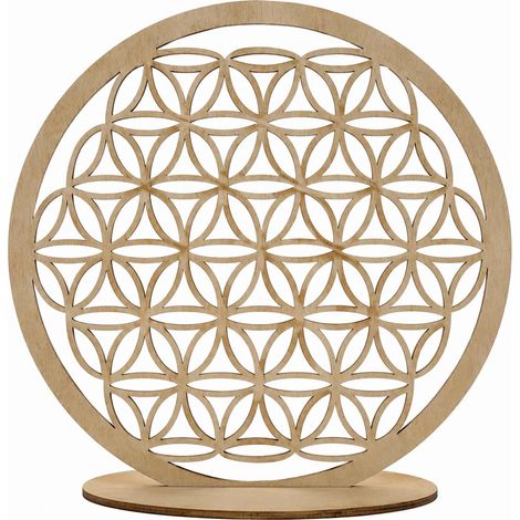 Grande fleur de vie en bois à poser 30 cm