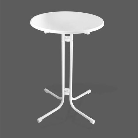 Table de bistro haute - Mange-debout pliable 'Treviso' - blanc