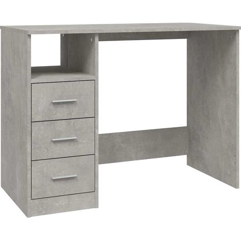 Maison Exclusive - Scrivania Cassetti Grigio Cemento 102x50x76cm Legno Multistrato (1/5)