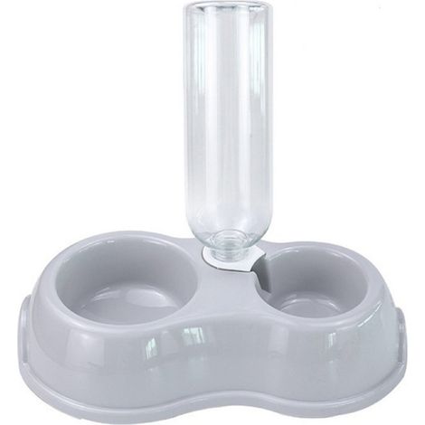 Double Bowl Set - Automatic Water Dispenser - 500ml Detachable Pet Feeder - For Cat And Small Dog (1/5)