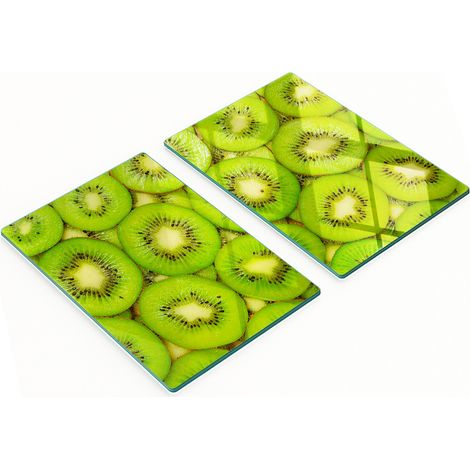 Multifunktionale Küchen-Dekorationsplatten aus gehärtetem Glas, Kiwi, 2 x 40 x 52 cm (1/5)