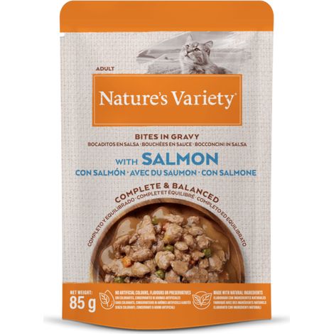 Nature's Variety Bocaditos en Salsa con Salmón para Gato - 85 g