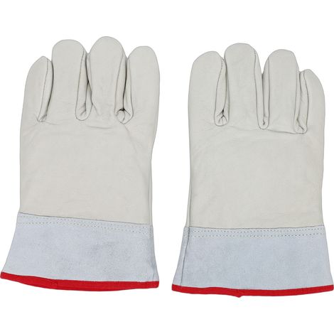 paire de gants cryogéniques en cuir de vachette de 26 cm, résistants aux hautes et basses températures, antigel, pour azote liquide et glace carbonique. (1/5)