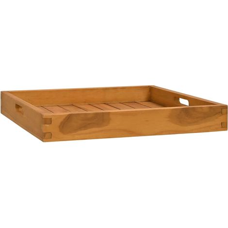 Serviertablett 50x50 cm Massivholz Teak