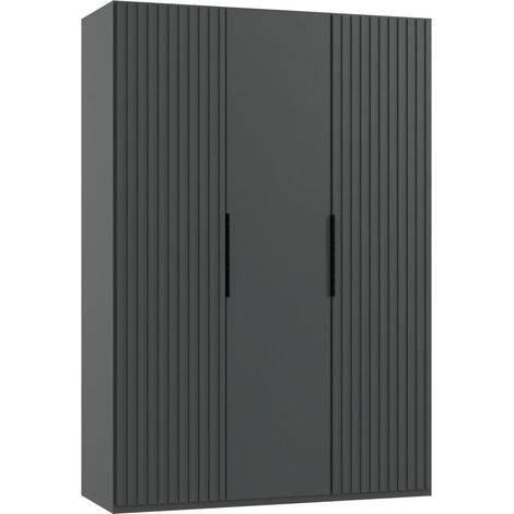 Armoire, placard coloris graphite- Longueur 150 x Hauteur 216 x Profondeur 58 cm (1/2)