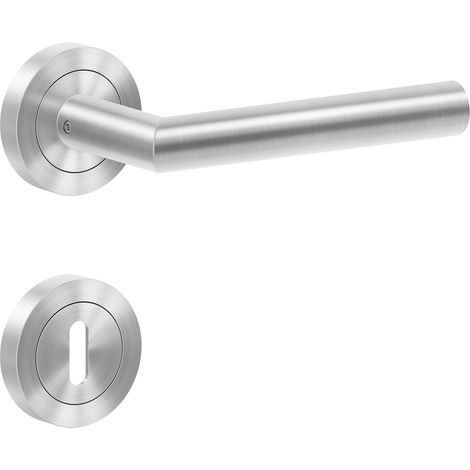 KARCHER DESIGN Drückergarnitur ER28 BB0 71 - Rhodos, Buntbart BB, Edelstahl (1/5)