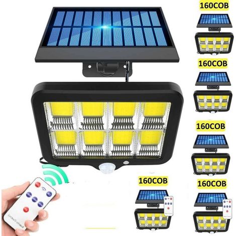 TrAdE Shop Traesio - Faro Solare Led Con Pannello Faretto Sensore Di Movimento 160 Led Cob Gl-160c - (1/3)
