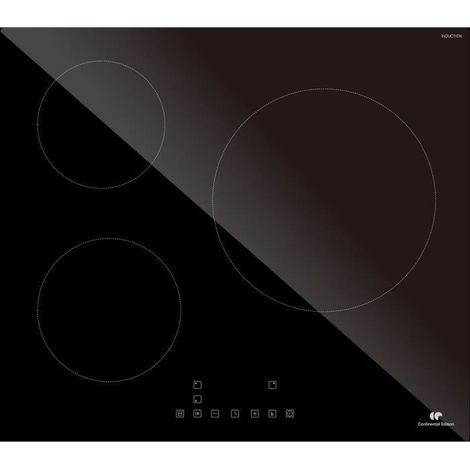 CONTINENTAL EDISON CETI3B28 induction hob 3 zones. 6600W - 3 boosters - 3 timers - black (1/3)