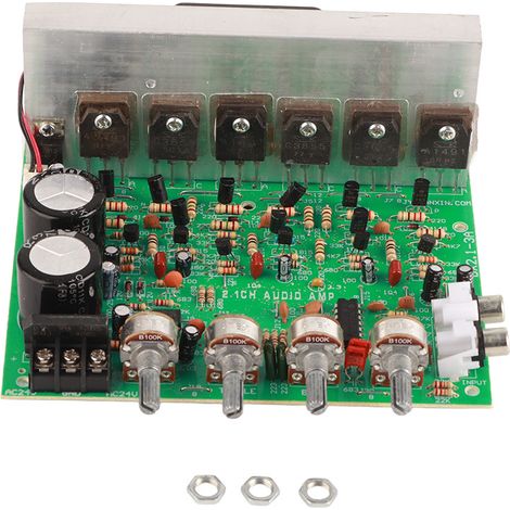 Module d'amplificateur de puissance 2.1 canaux pour caisson de basses 300 W avec potentiomètre de volume haute puissance (1/5)