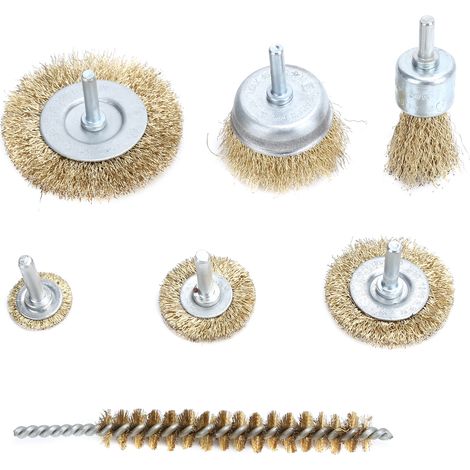 Ensemble de 7 brosses métalliques pour perceuse électrique et outil rotatif multifonction (1/5)
