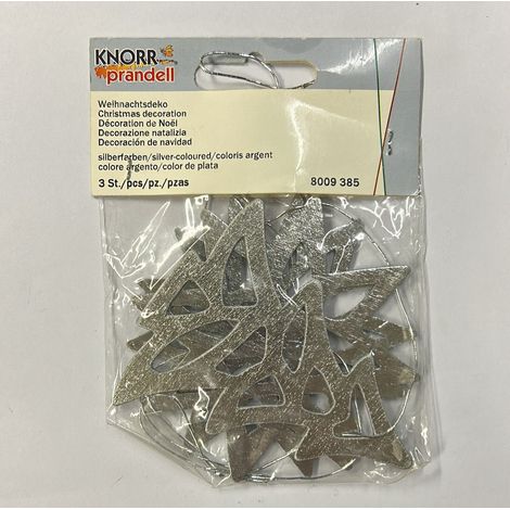 KNORR PRANDELL - DECORAZIONI NATALIZIE ARGENTO 3PZ