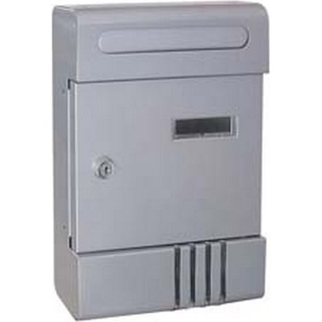 CASSETTA POSTALE IN METALLO PER ESTERNI ARGENTO - cm.20,5x6,5x29h. - argento