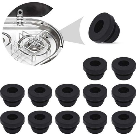 Juego de 12 puntas de goma, protección contra el óxido para hornillos Dometic de autocaravana, 5 mm -Crezuo