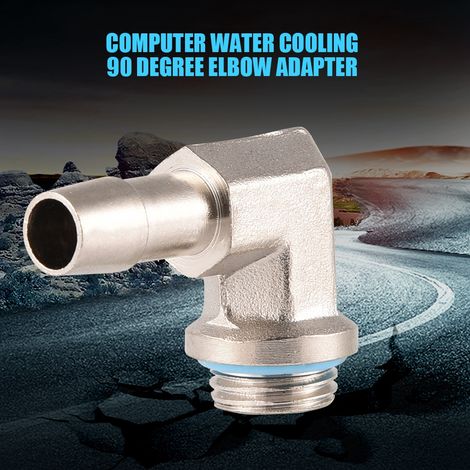 2 pièces Coude 90° G1/4'' pour Refroidissement Liquide PC - Raccord Tuyau 9mm