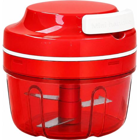 sans BPA Mini hachoir de cuisine – Hachoir à oignons manuel Lames multifonctions en fer forgé forgé (1/5)