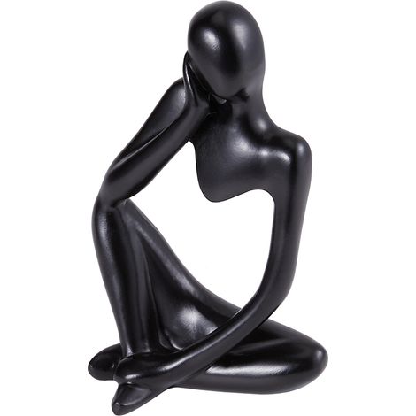 Black Simple Resin Abstract Bedroom Ornament 8cm W x 13cm H (1/5)