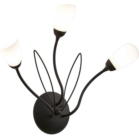 Applique GLORIOSA Jupiter nero opaco 3xG9 14W acciaio (1/5)