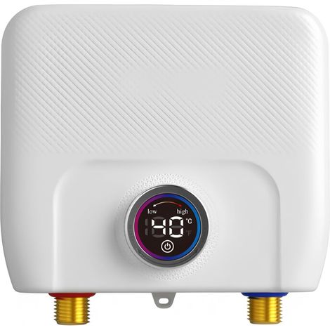 Chauffe-eau électriques 220V 6500W, Chauffe-eau électrique sans réservoir, Petit chauffe-eau instantané électrique économie d'eau Avec écran numérique, Pour cuisine, salle de bain, lavage [Classe éner