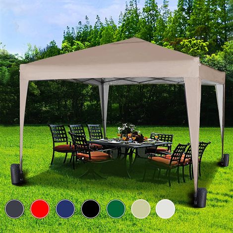 Mcc 3x3m Pop-up Gazebo Waterproof Outdoor Garden Marquee Canopy NS BEIGE