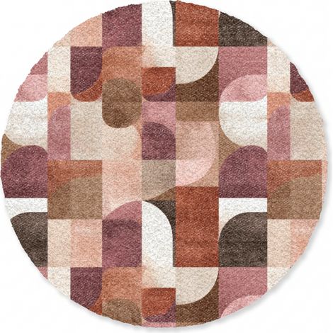ALFOMBRA Geometría - Moderno - Retro 120x120 cm (1/5)