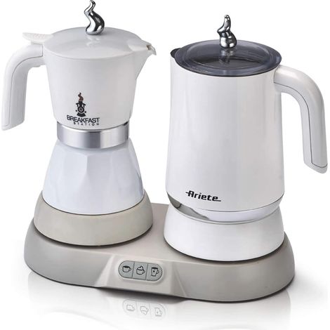 Machine 3 en 1 Ariete Blanc – Café, Mousseur, Bouilloire