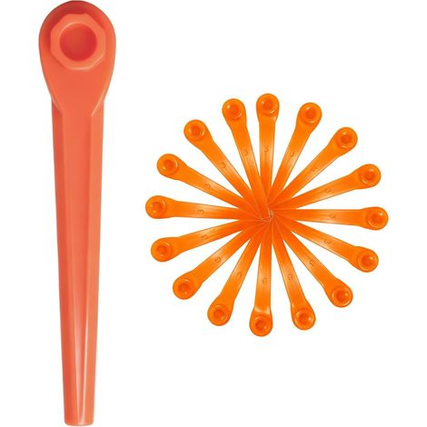 100pcs Lame Coupe Bordure Pour Gardena Compatible en Plastique Renforcé for Gardena Lames en Plastique pour Entretien Pelouse,Rotatives Adaptées Débroussailleuse Rotofil pour Découper Herbes (1/5)