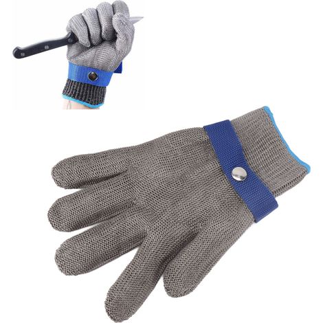 Schnittfeste Handschuhe, Schutzhandschuhe aus Edelstahldraht, A9-Stahldraht, 2.0XL. (1/5)