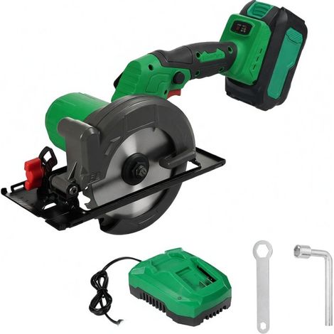 Irovami Scie circulaire compacte sans balais 20 V (140 mm, 5 500 tr/min), batterie 4,0 Ah et chargeur compact inclus (1/5)