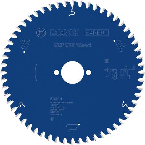 Bosch EXPERT Wood Circular Saw Blade 190 x 2.6/1.6 x 30 mm T56 2608644050