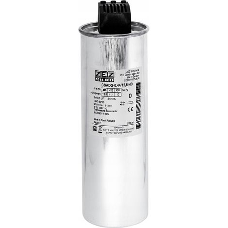 ZEZ-Silko-Kondensator 12,5 kvar 440 V Cn=3x68,51µF In=3x16,42A