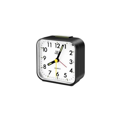 Reloj despertador analógico silencioso sin tictac, pequeño reloj despertador luminoso ideal para el hogar/oficina - Crezuo
