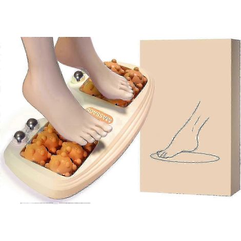 Rouleau de massage Shiatsu (orange) et outil de réflexologie plantaire pour soulager les douleurs aux pieds et la fasciite plantaire (1/5)