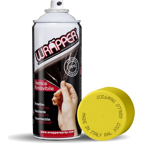 Wrapper, pellicola spray rimovibile, 400 ml - Giallo traffico - Ral 1023