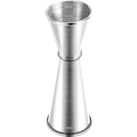 Doseur à cocktails de style japonais, en acier inoxydable 304, 3 cl/6 cl, avec graduations internes, qualité professionnelle.-AquaForge