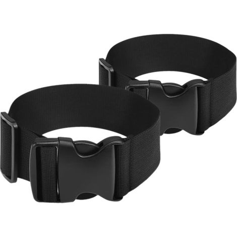 Lot de 2 Sangles pour Bagages 3,8 CM X 100 CM Boucle à Clip, Sangles de Fixation Solides pour Valises et Paquet de Voyage, Accessoires Indispensables pour Camping et Randonnée (1/5)