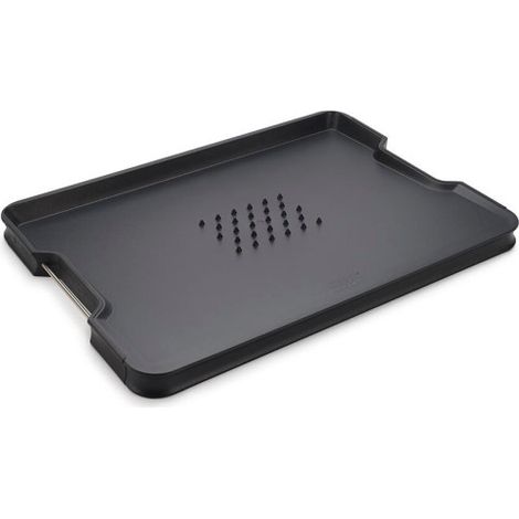 Tabla de Cortar Multifunción Cut&Carve™ Plus, Negra, para Cortar, Picar y Servir Alimentos, Antideslizante, Resistente, Apta para Lavavajillas, Diseño Compacto y Funcional (1/5)