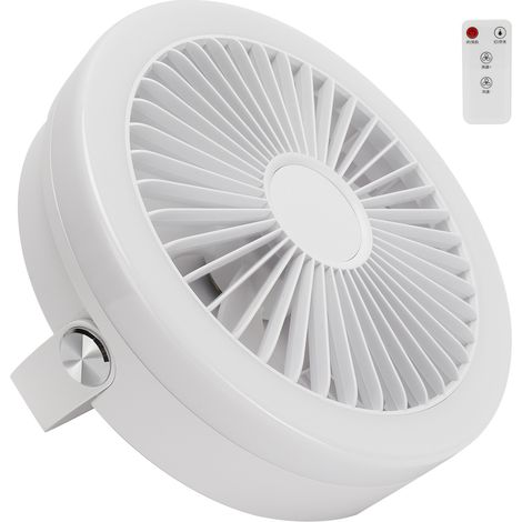 Mini-Smart-Ventilator mit Fernbedienung, 3 Geschwindigkeitsstufen, weiß, für den Innen- und Außenbereich (1/5)