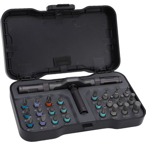 Kit tournevis à cliquet 24 en 1 aimanté polyvalent mini outil de réparation précis embouts avec manche amovible pour meuble ordinateur (1/5)