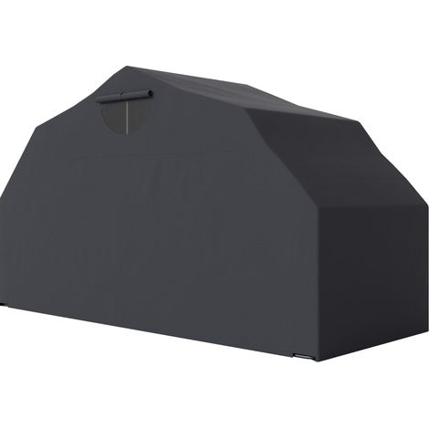 Cubierta para motocicleta plegable XXL de Oxford 600D negra 345 x 135 x 191 cm (1/4)